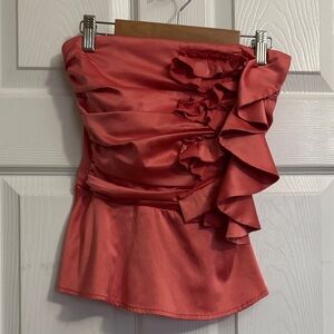 XOXO Coral Ruffle Blouse